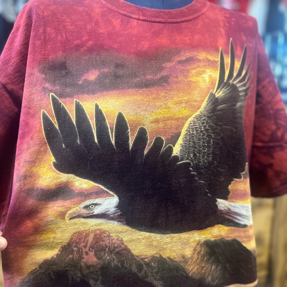 The Mountain T Shirt Men's XXL Soaring Eagle Short Sleeve Vintage USA Y2K - Picture 3 of 7